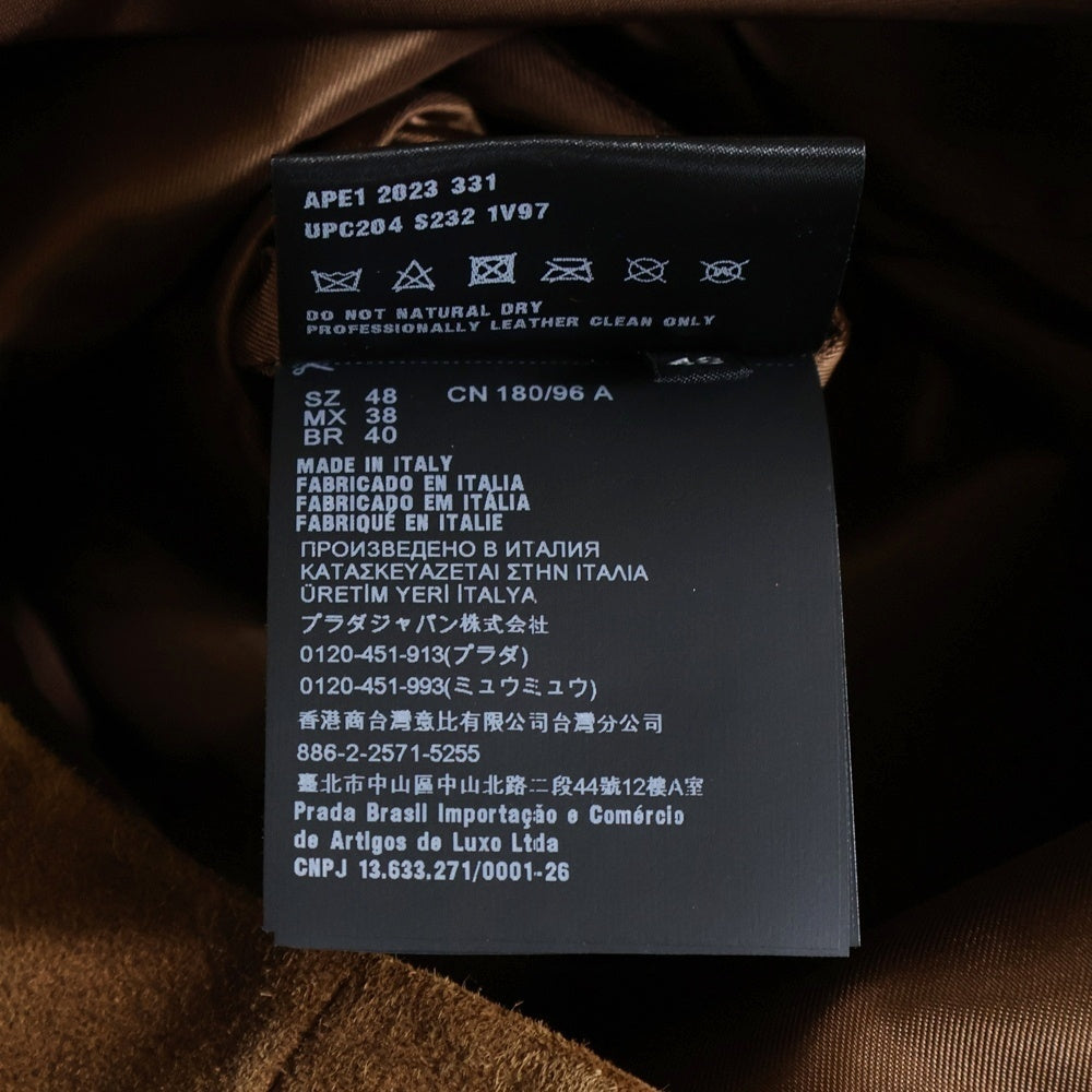 PRADA(プラダ) ラムスキン スエードワンピース ブラウン UPC204 レディース