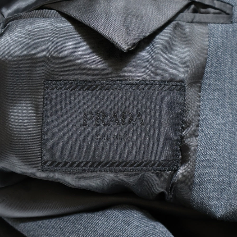 PRADA(プラダ) 2B 比翼ボタン シングルテーラードジャケット グレー UGN205