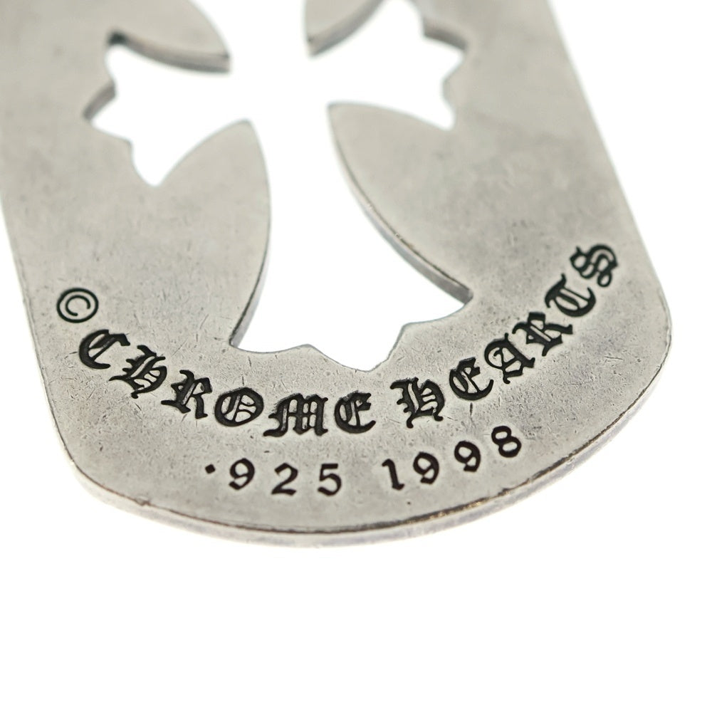 CHROME HEARTS(クロムハーツ) D TAG LRG CO CRS カットアウトクロスドッグタグ ラージ ペンダントトップ シルバー BCA239