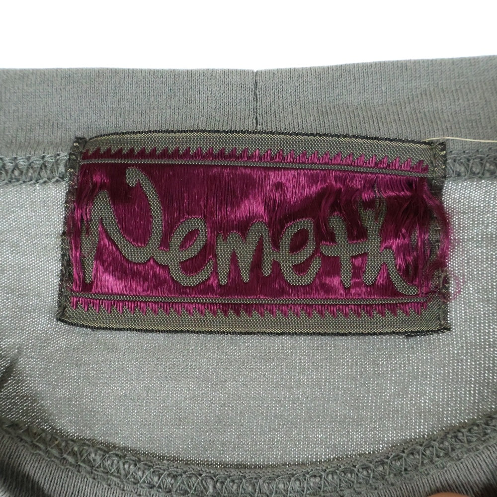 Nemeth(ネメス) グラフィックプリント長袖スリーブTシャツ カットソー オリーブ 108