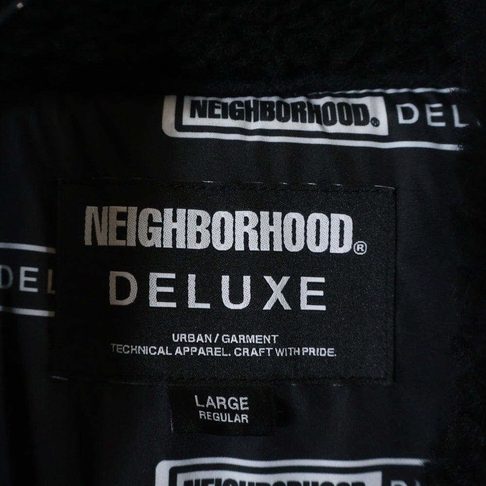 NEIGHBORHOOD(ネイバーフッド) 23AW × DELUXE BOA JKT デラックス ボアジャケット ライダースジャケット ブラック