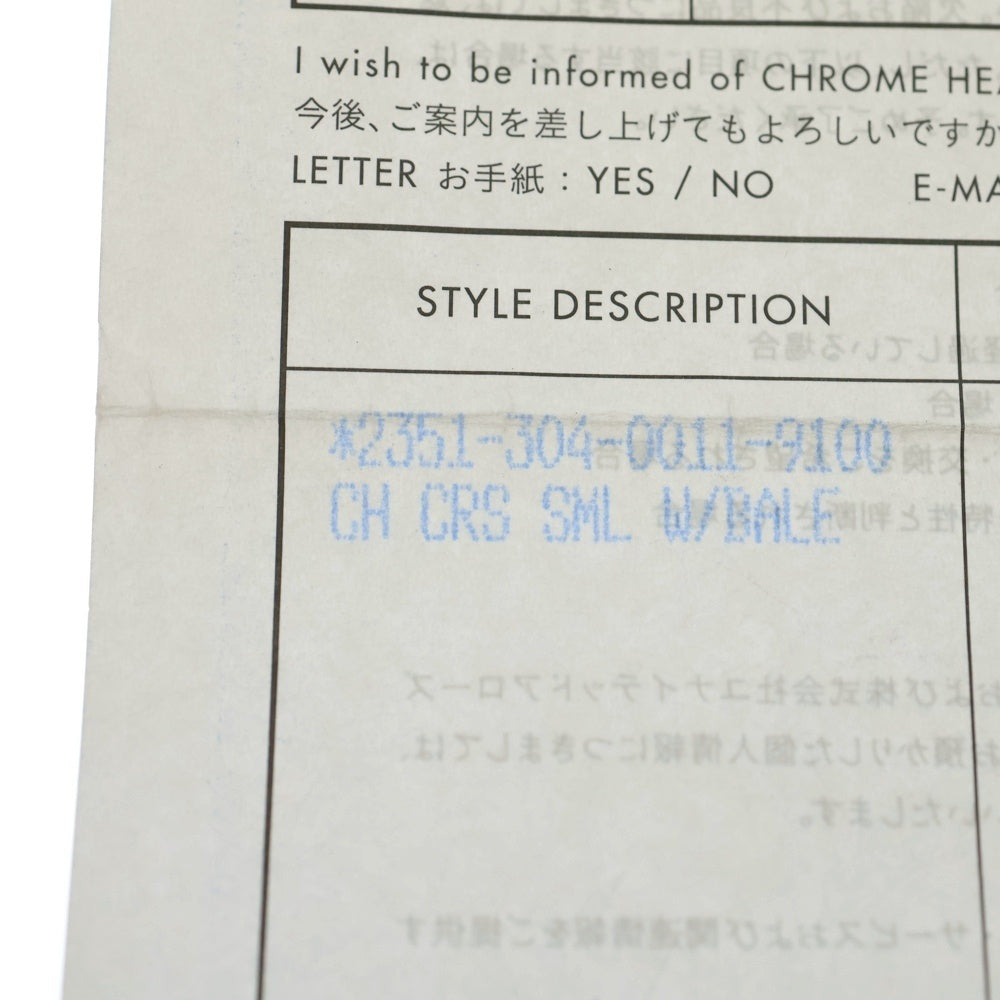 CHROME HEARTS(クロムハーツ) CH CRS SML W/BALE Wベイル スモールCHクロス ペンダントトップ シルバー BCA218