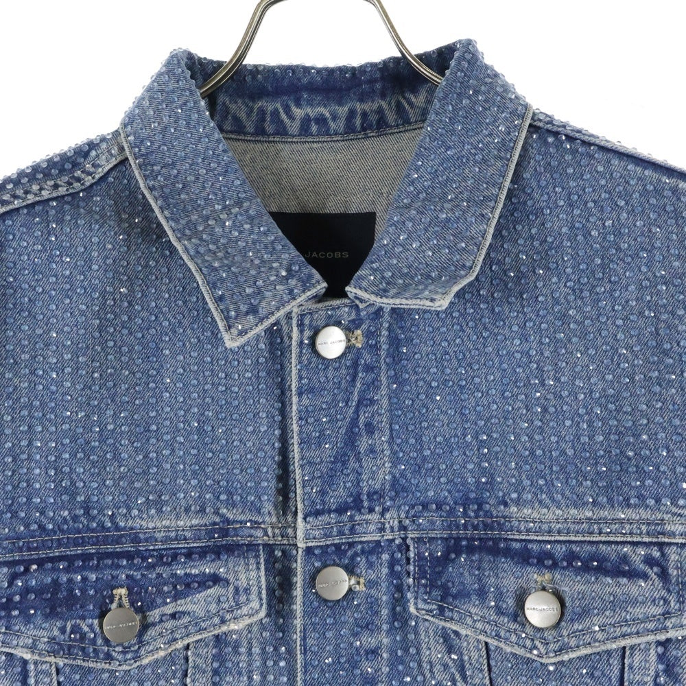 MARC JACOBS(マークジェイコブス) クリスタル装飾 デニムジャケット インディゴ 2S4RJC005D08