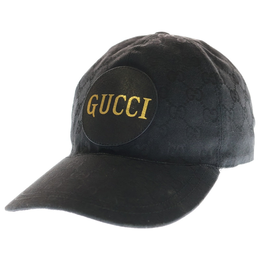 GUCCI(グッチ) GGキャンバス ベースボールキャップ 帽子 ブラック 576253