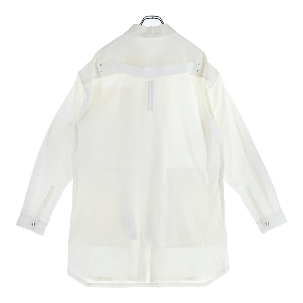 Rick Owens(リックオウエンス) 20SS LS OVERSIZED OUTERSHIRT オーバーサイズ 長袖シャツ ホワイト RU20S7790-TE