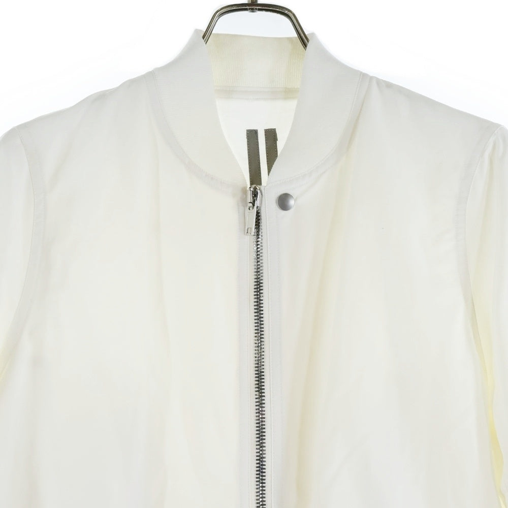 Rick Owens(リックオウエンス) 18ss Long Flight Bomber Jacket ロングフライト ボンバージャケット ホワイト DS18S3721-FM