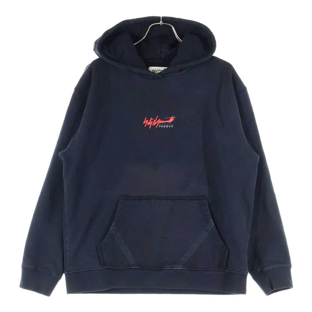 Yohji Yamamoto(ヨウジヤマモト) × VESSEL プリントデザイン プルオーバーパーカー フーディー ブラック HE-T63-075