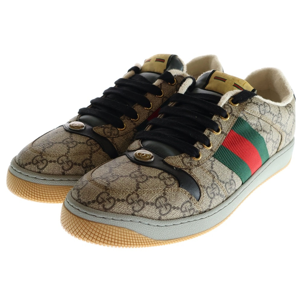 GUCCI(グッチ) Screener sneakers スクリーナースニーカー GGロゴスニーカー シューズ ベージュ