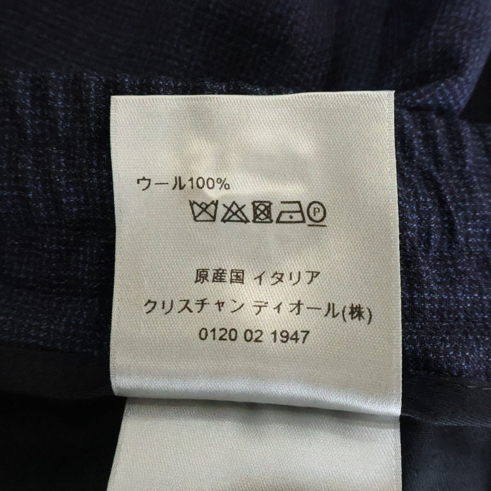 DIOR(ディオール) ウールジャガードパンツ ドローコード付きジョガーパンツ ネイビー 113C122A5294