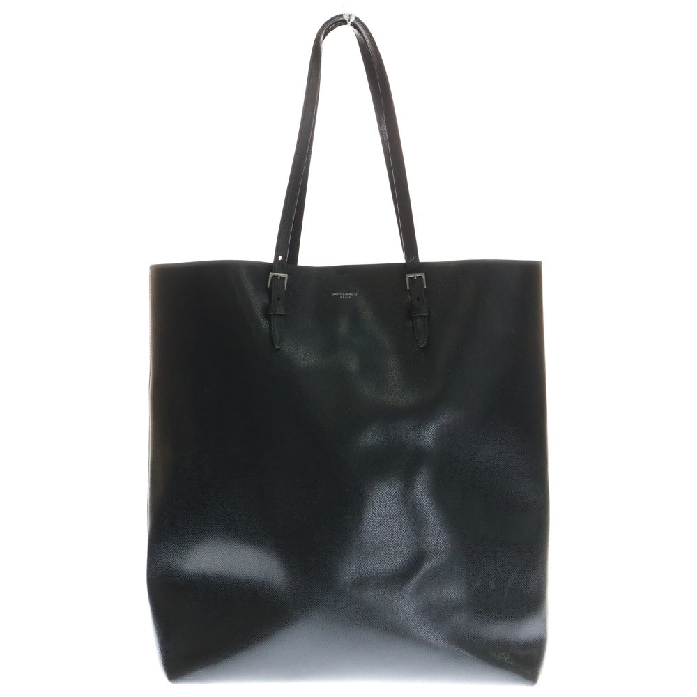 SAINT LAURENT PARIS(サンローランパリ) SHOPPING BAG レザー トートバッグ ハンドバッグ ブラック MAL607650