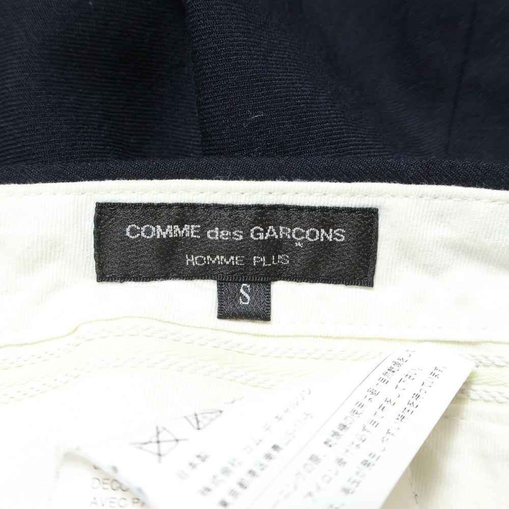COMME des GARCONS HOMME PLUS(コムデギャルソンオムプリュス) ウール フロントタック スラックスパンツ ブラック PN-P048