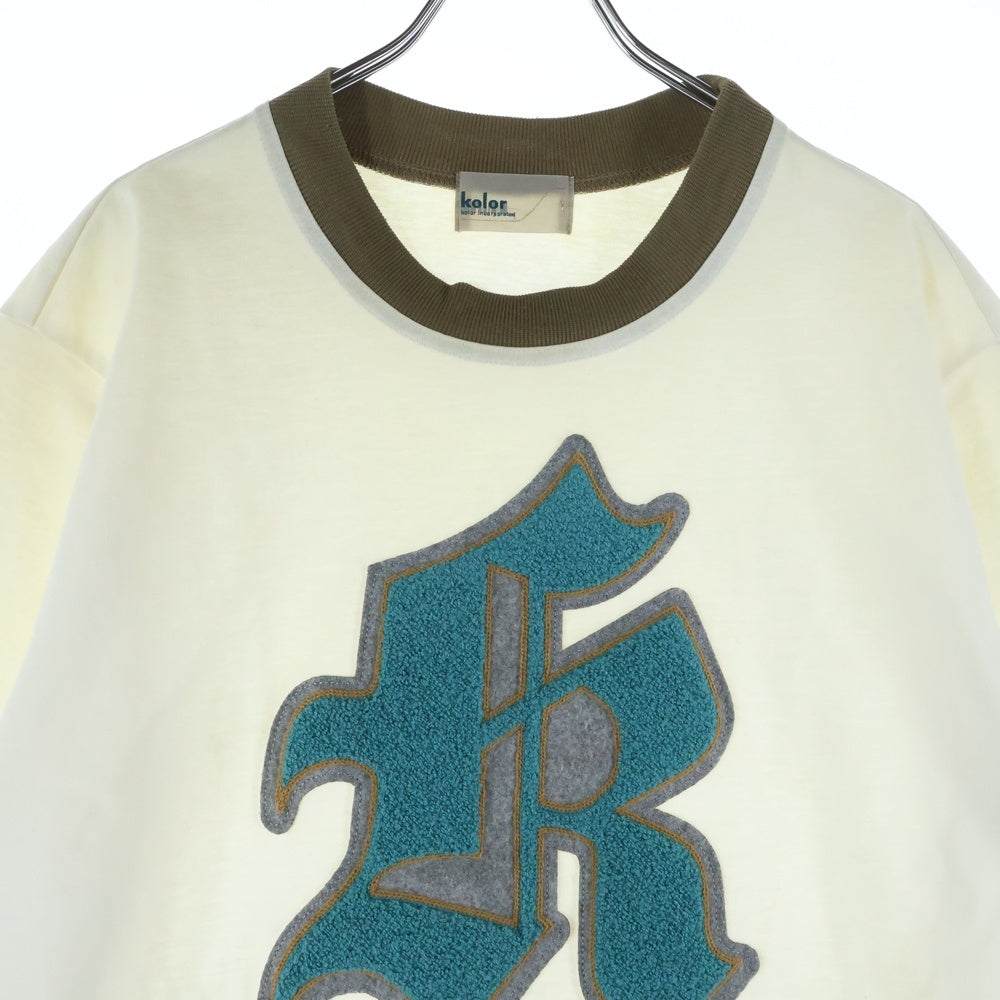 kolor(カラー) バックフリル 半袖Tシャツ カットソー ホワイト 18SPL-T01204
