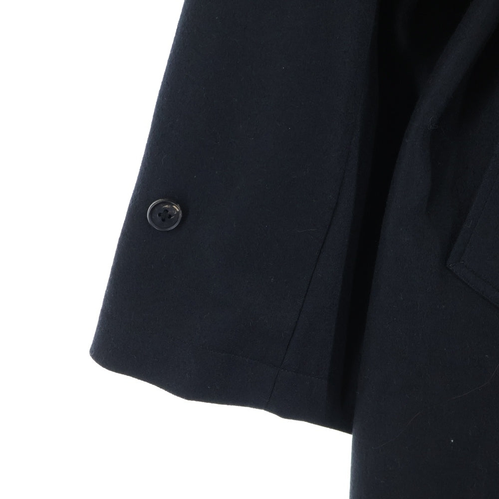 Stein(シュタイン) 22AW MELTON DOUBLE BREASTED COAT ウール メルトンダブル ロングコート ブラック ST.401