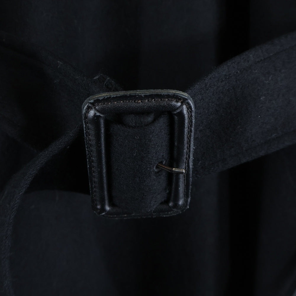 Stein(シュタイン) 22AW MELTON DOUBLE BREASTED COAT ウール メルトンダブル ロングコート ブラック ST.401