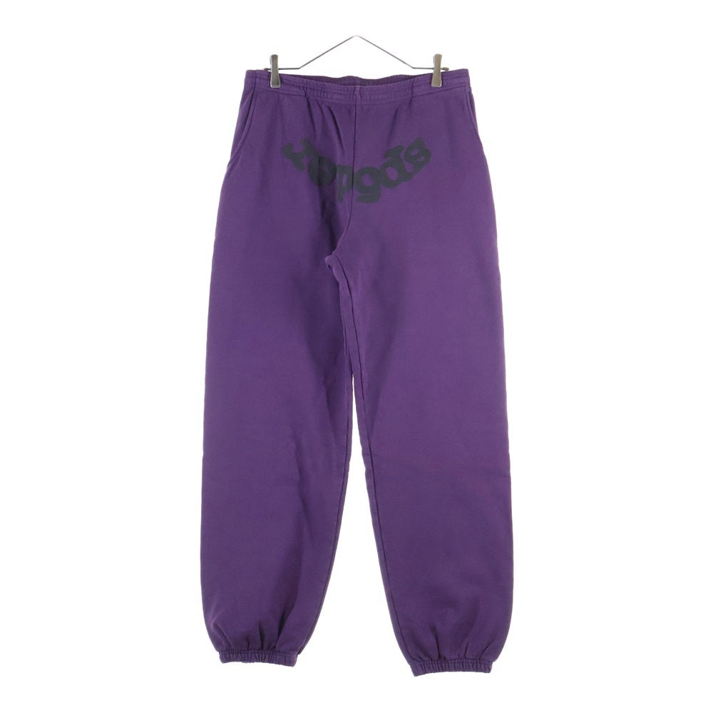 SP5DER(スパイダー) フロントロゴスウェットパンツ ジョガーパンツ パープル