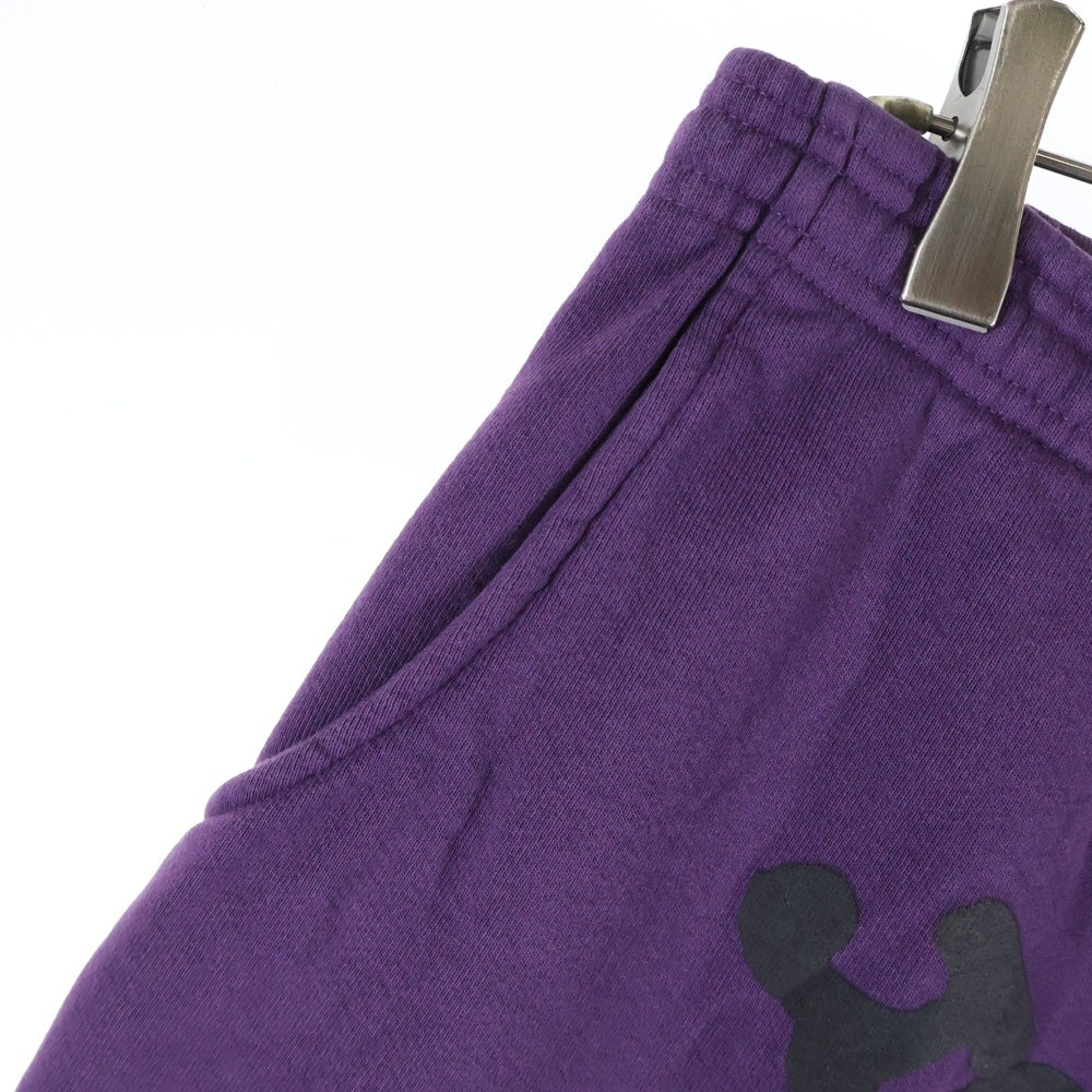 SP5DER(スパイダー) フロントロゴスウェットパンツ ジョガーパンツ パープル