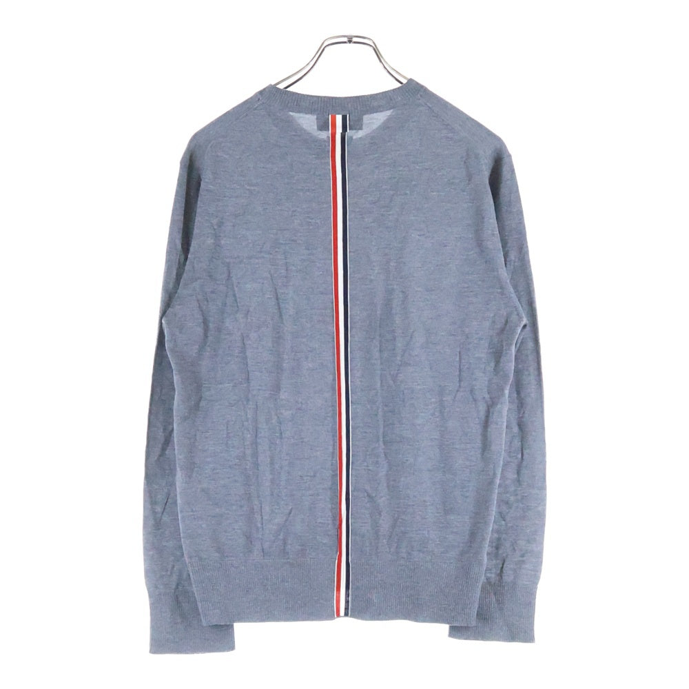 THOM BROWNE(トムブラウン) クルーネックニット ウールセーター グレー MKA279A-00014035