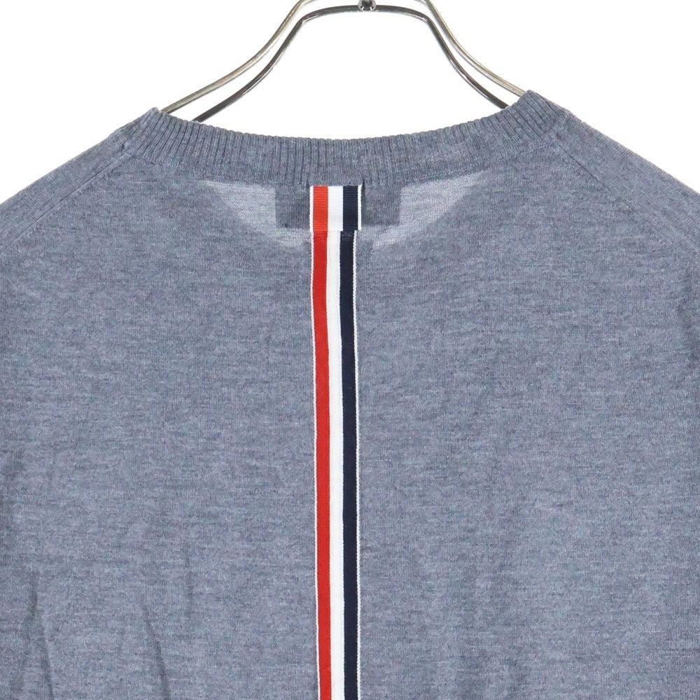 THOM BROWNE(トムブラウン) クルーネックニット ウールセーター グレー MKA279A-00014035