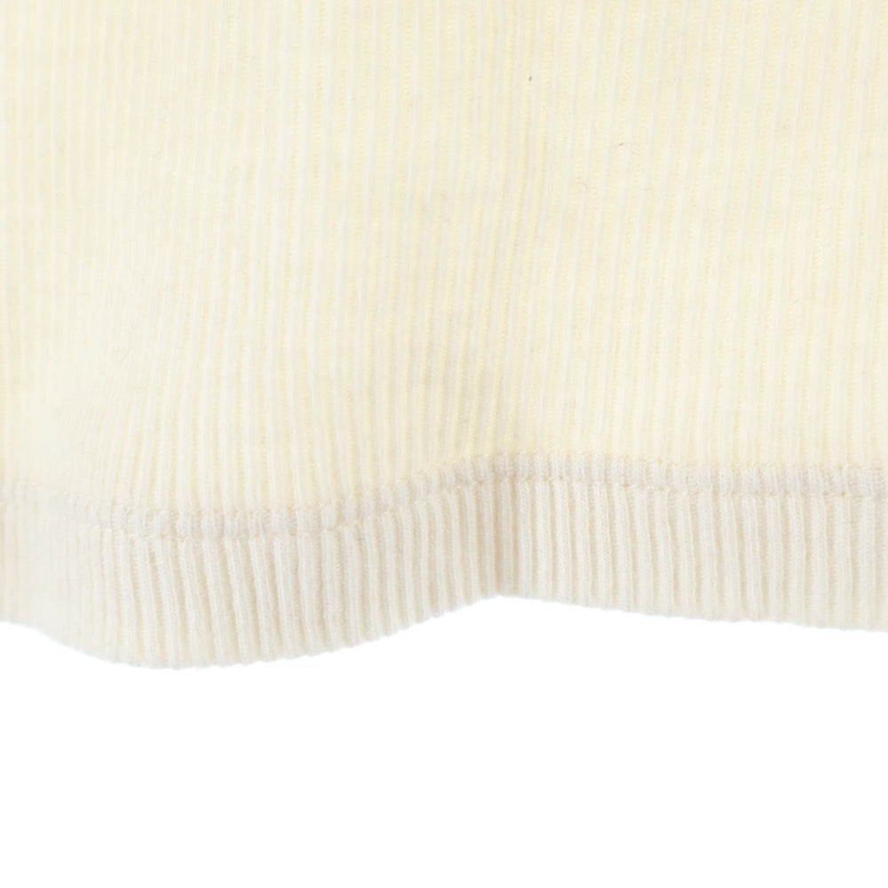 SAINT LAURENT PARIS(サンローランパリ) ロゴ刺繍 タンクトップ ノースリーブ カットソー ホワイト 761275