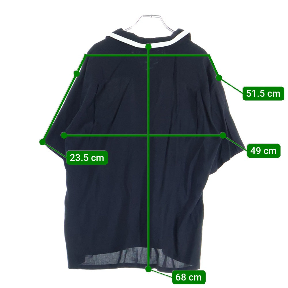 CELINE(セリーヌ) 21SS Loose Bowling Shirt ロゴ刺繍 ボーリングシャツ 半袖シャツ ブラック 2C516852C