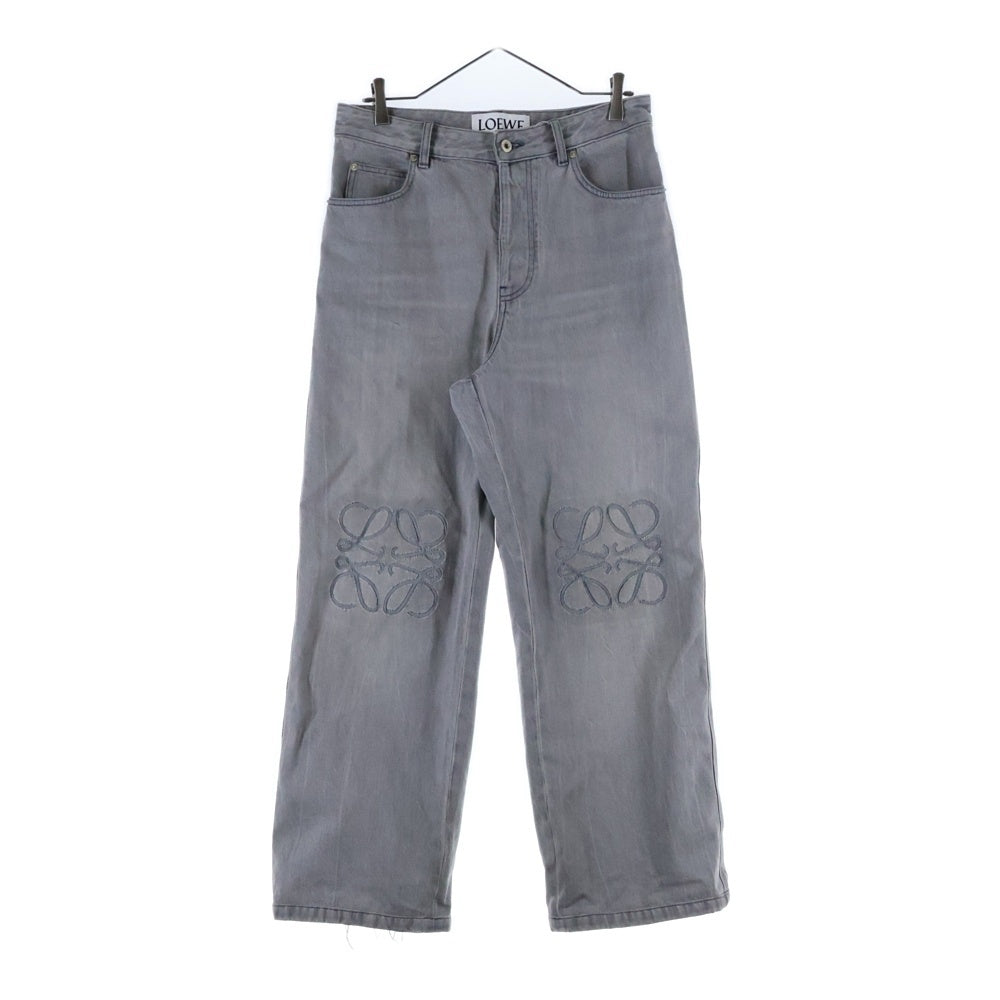 LOEWE(ロエベ) アナグラム刺繍 バギーデニムパンツ グレー H526Y11W57