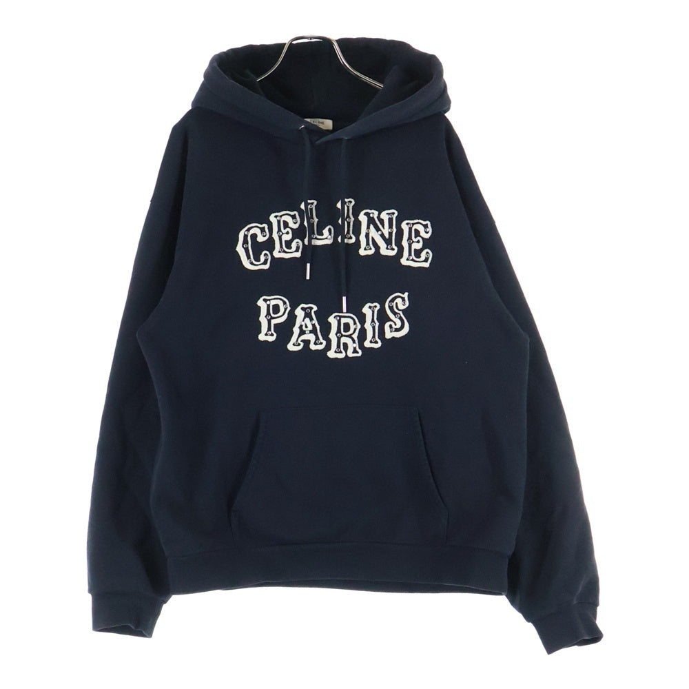 CELINE(セリーヌ) フロント刺繍 ラインストーン プルオーバーパーカー