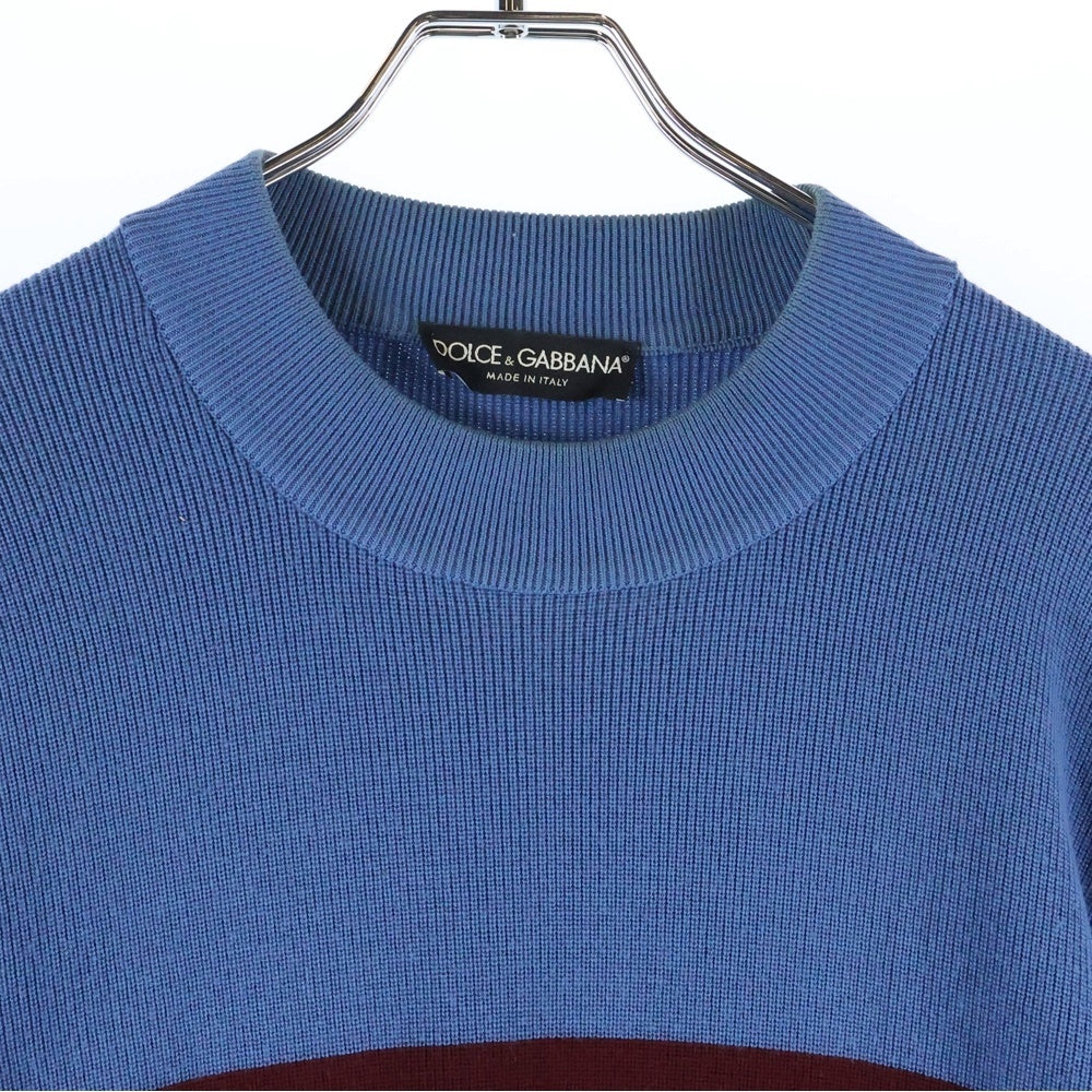 DOLCE & GABBANA(ドルチェアンドガッバーナ) 17SS パネルボーダーミックスニットセーター クルーネックニット マルチカラーGQ018K F75AQ-B
