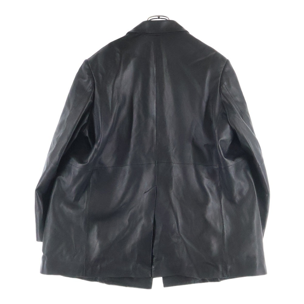 YOKE(ヨーク) 24FW GOAT LEATHER CAR COAT レザージャケット ブラック YK24FW0875J-JS