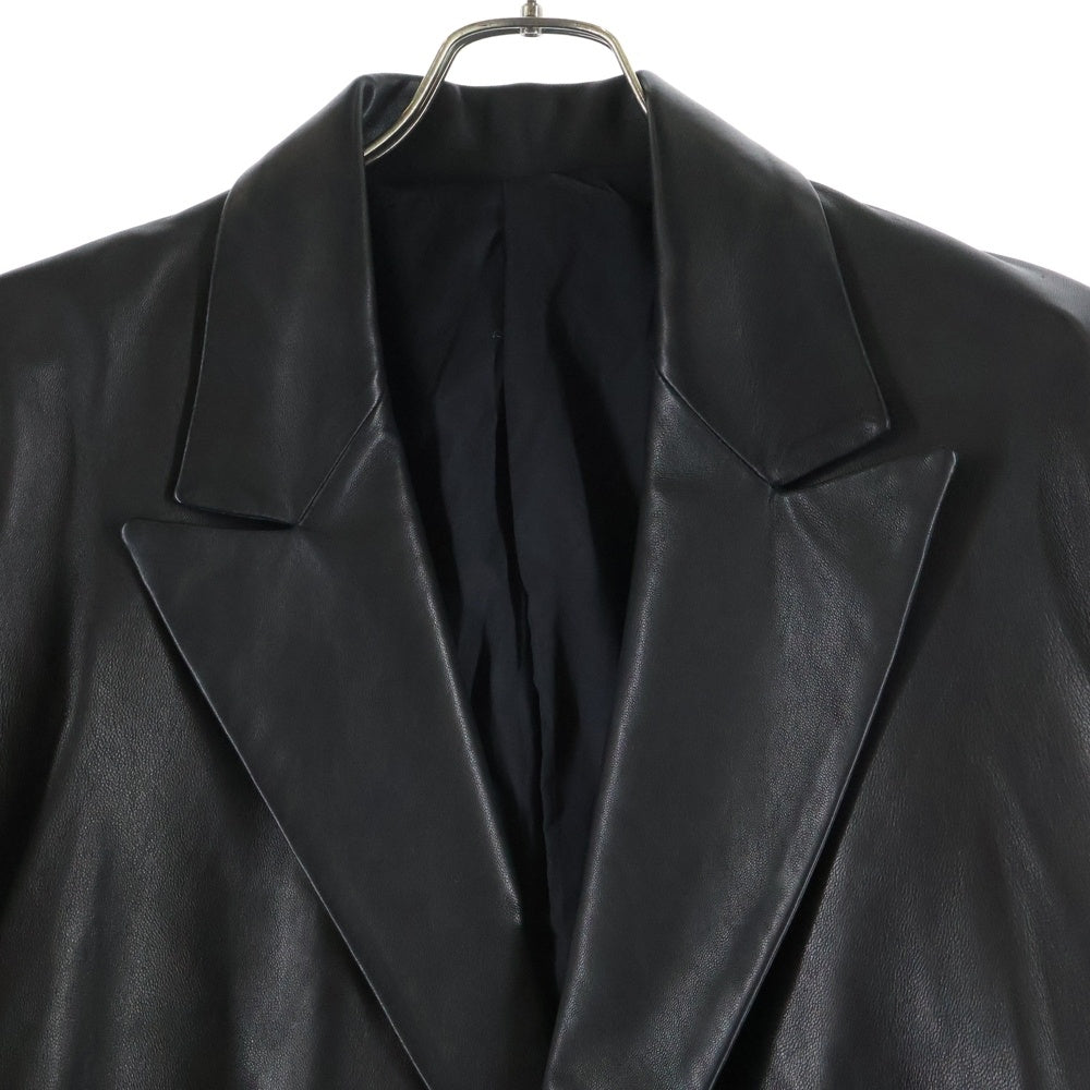 YOKE(ヨーク) 24FW GOAT LEATHER CAR COAT レザージャケット ブラック YK24FW0875J-JS