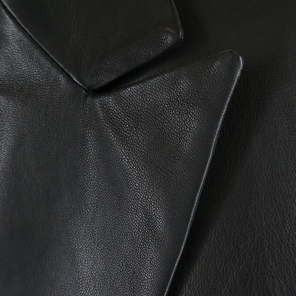 YOKE(ヨーク) 24FW GOAT LEATHER CAR COAT レザージャケット ブラック YK24FW0875J-JS