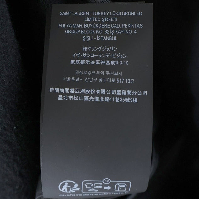 SAINT LAURENT PARIS(サンローランパリ) 23AW ウール オーバーサイズ チェスターコート ブラック 763953