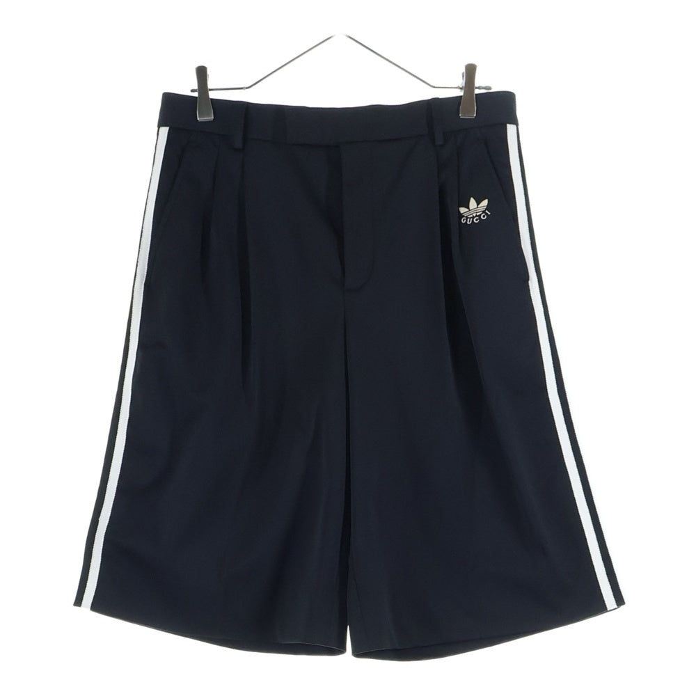 GUCCI(グッチ) × adidas アディダス サイドラインショートパンツ ハーフパンツ ブラック 722512 ZALDB