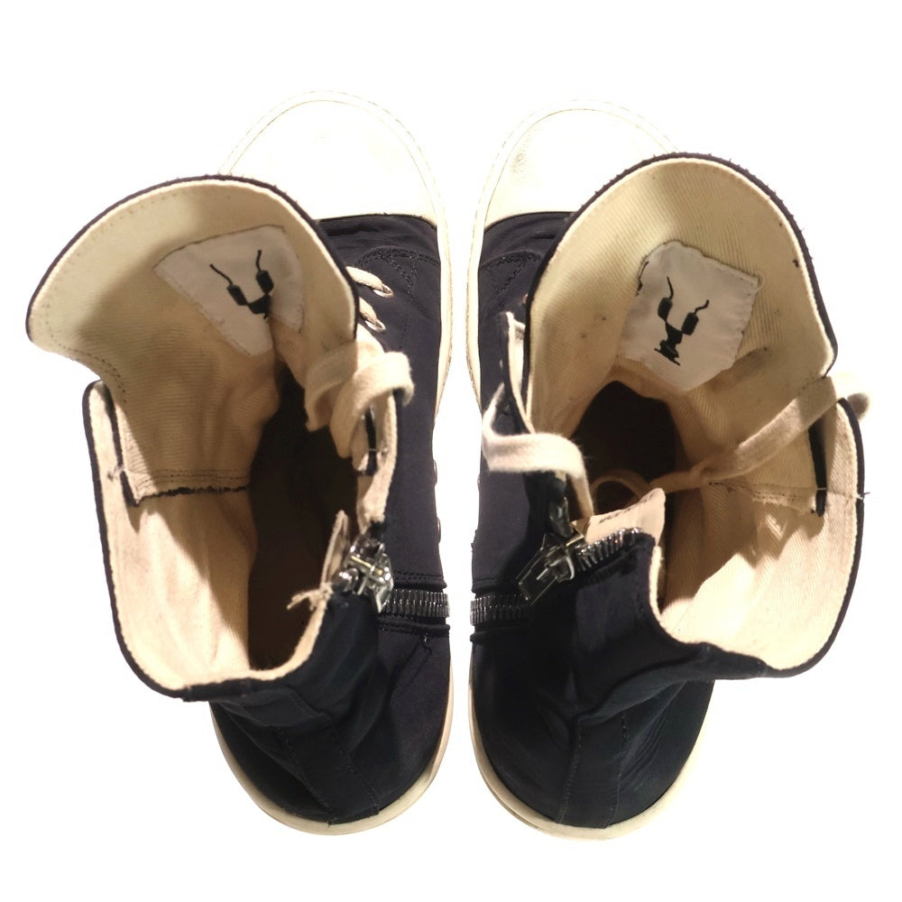Rick Owens DRKSHDW(リックオウエンス ダークシャドウ) RAMONES ラモーンズ スニーカーズ ハイカットスニーカー キャンバス ブラック