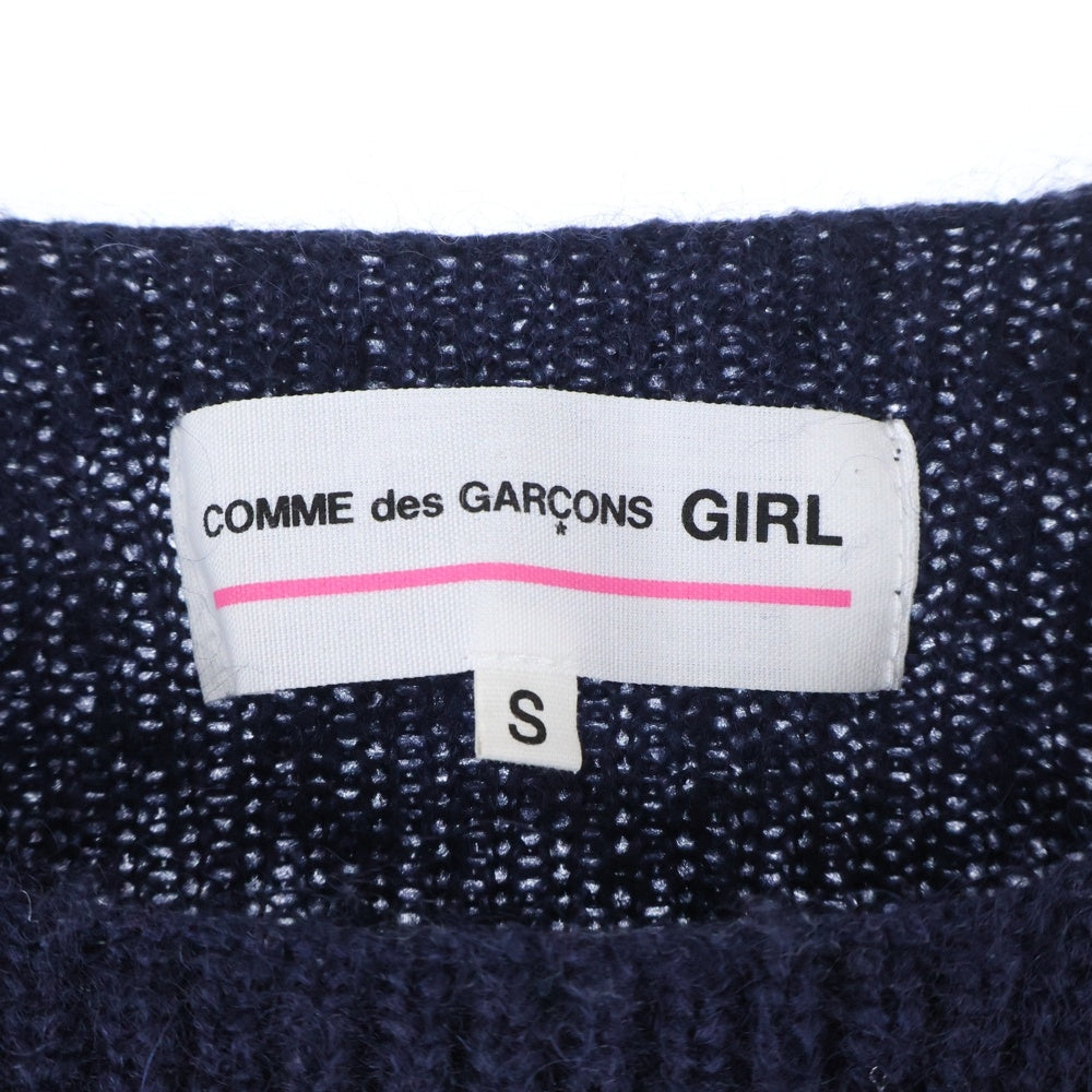 COMME DES GARCONS GIRL(コムデギャルソンガール) フロントデザイン クルーネックニット セーター ネイビー NP-N009