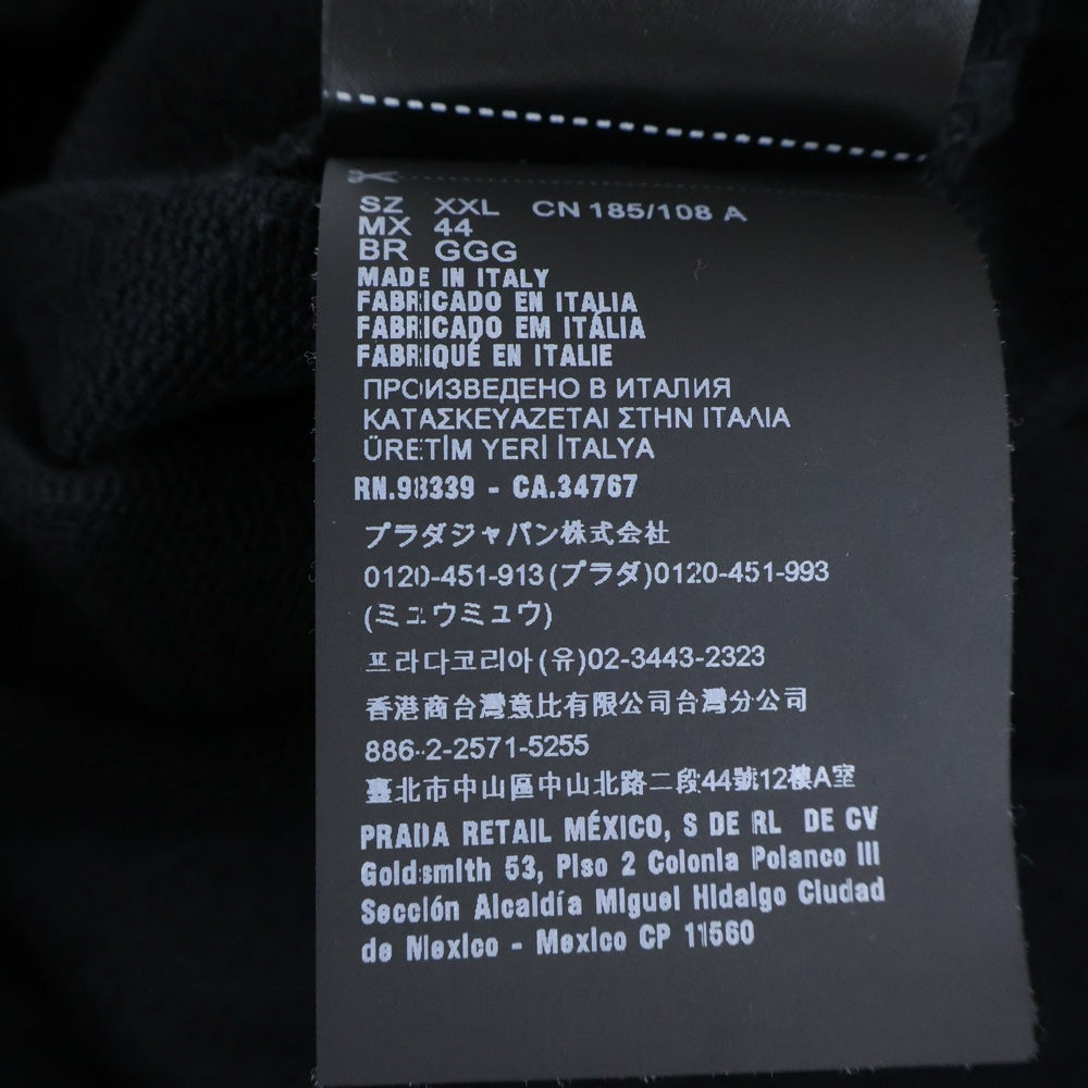 PRADA(プラダ) 23AW トライアングルロゴプレート クルーネック スウェットトレーナーブラック UJL26A