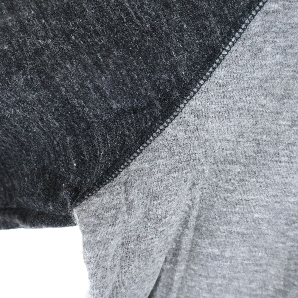 CHROME HEARTS(クロムハーツ) CH PLS ヘンリーネック CHプラスプリント ラグラン 長袖Tシャツ ロンT カットソー グレー