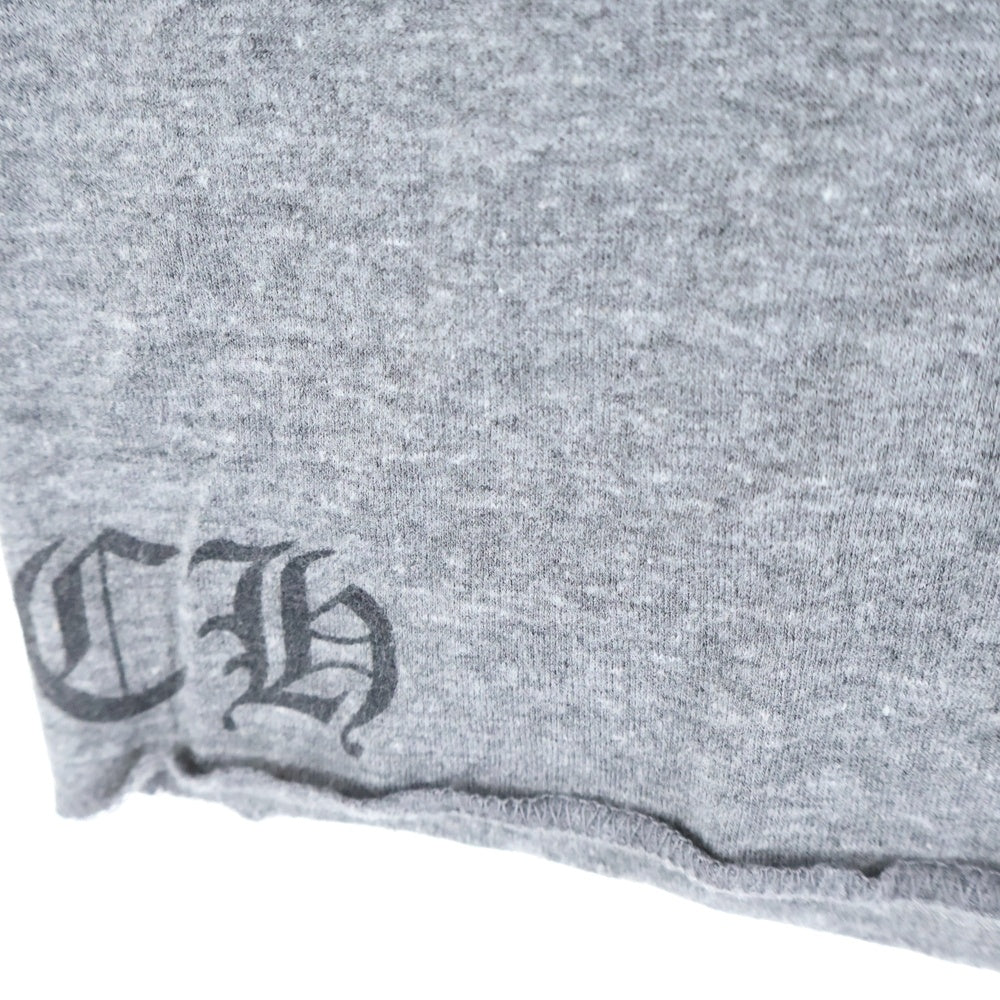 CHROME HEARTS(クロムハーツ) CH PLS ヘンリーネック CHプラスプリント ラグラン 長袖Tシャツ ロンT カットソー グレー