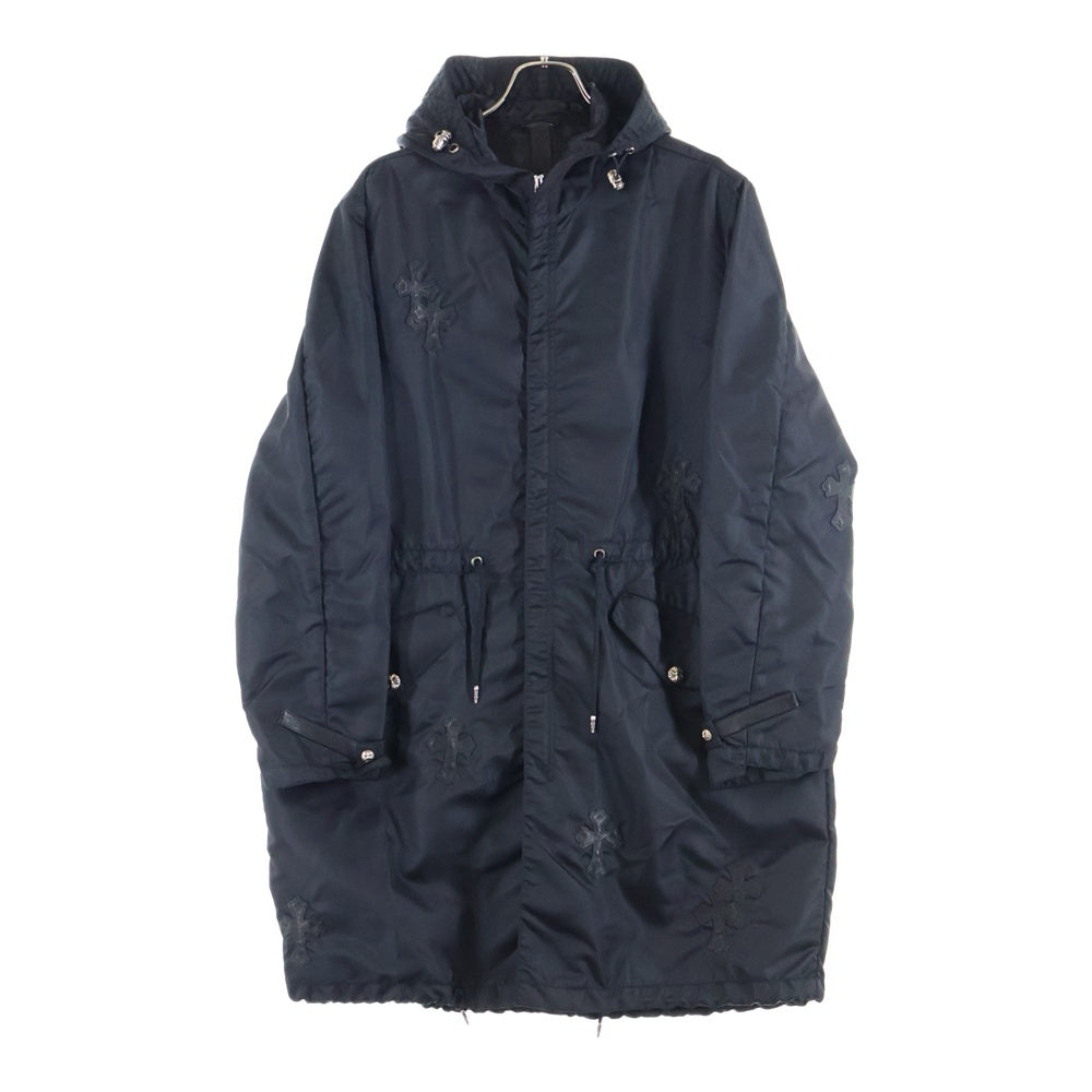 CHROME HEARTS(クロムハーツ) PUDDLES CHプラスパッチ ナイロンコート ロングコート ブラック