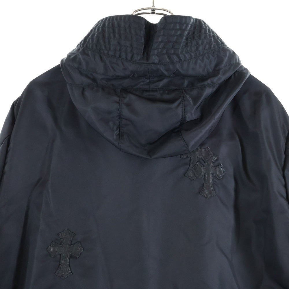 CHROME HEARTS(クロムハーツ) PUDDLES CHプラスパッチ ナイロンコート ロングコート ブラック
