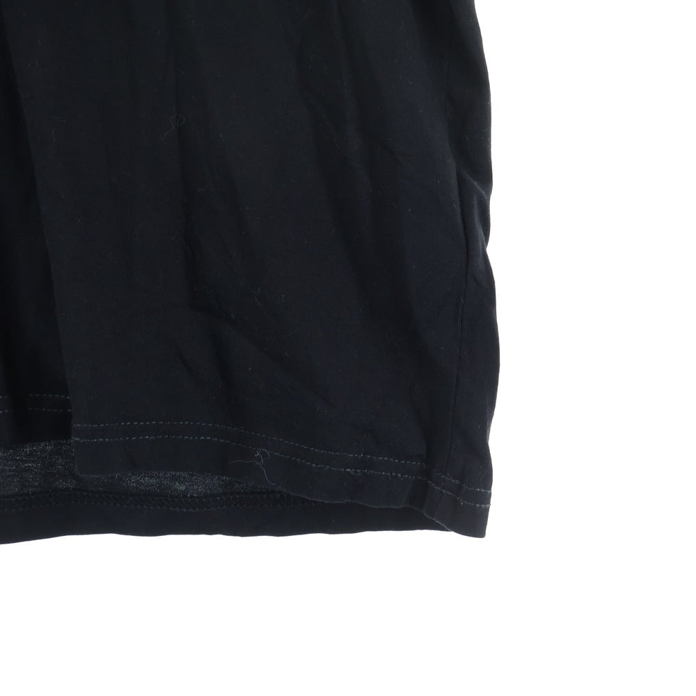 DIESEL(ディーゼル) フロントロゴ刺繍 バックDデザイン クルーネック半袖Tシャツカットソー ブラック A15164