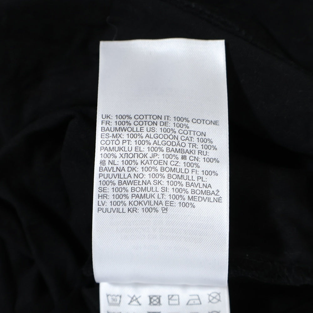 DIESEL(ディーゼル) フロントロゴ刺繍 バックDデザイン クルーネック半袖Tシャツカットソー ブラック A15164