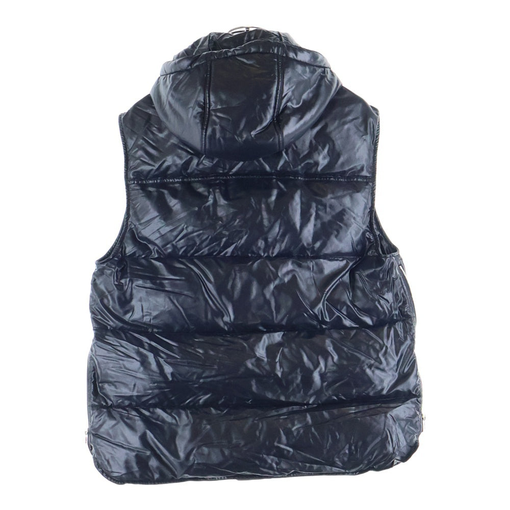 HERMES(エルメス) ナイロン フード付きノースリーブダウンベスト キルティングベスト ブラック