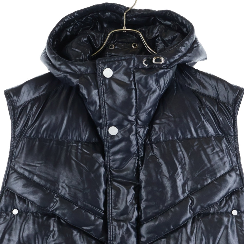 HERMES(エルメス) ナイロン フード付きノースリーブダウンベスト キルティングベスト ブラック