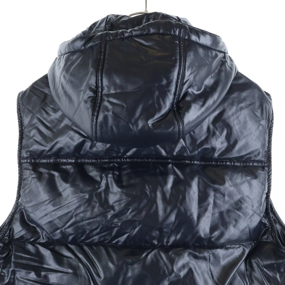 HERMES(エルメス) ナイロン フード付きノースリーブダウンベスト キルティングベスト ブラック