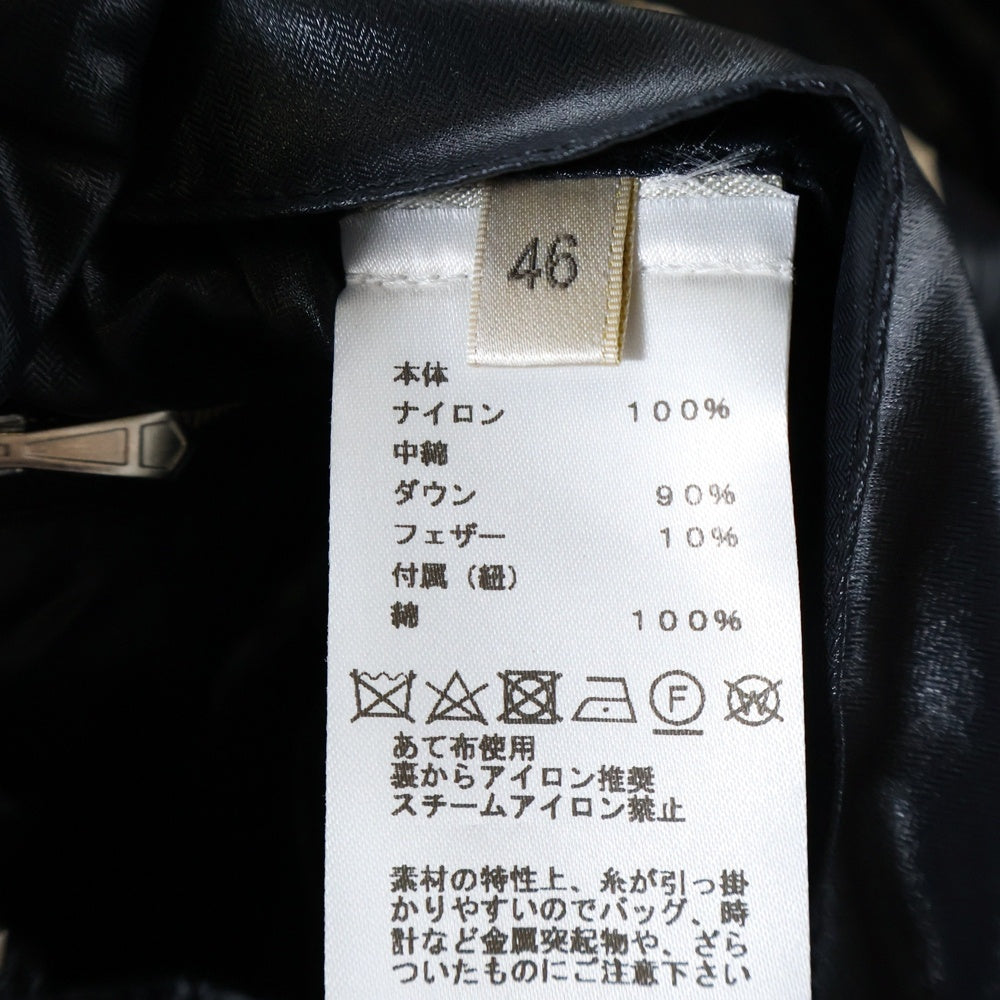 HERMES(エルメス) ナイロン フード付きノースリーブダウンベスト キルティングベスト ブラック