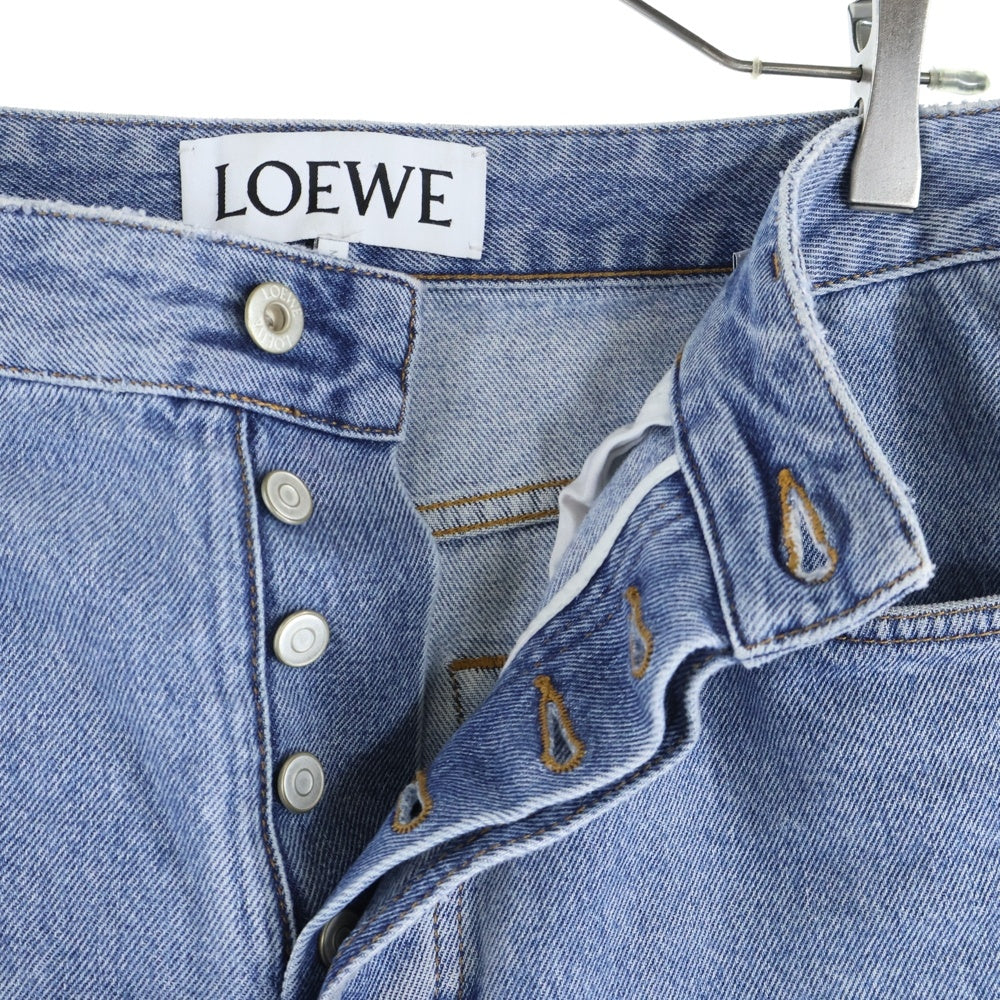 LOEWE(ロエベ) アナグラム ボタンフライジーンズ バギーデニム インディゴブルー H526Y11W59