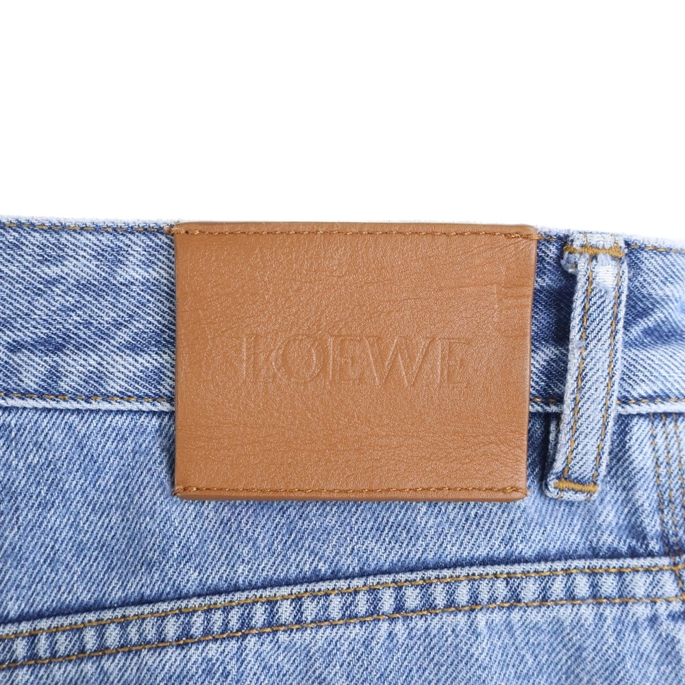 LOEWE(ロエベ) アナグラム ボタンフライジーンズ バギーデニム インディゴブルー H526Y11W59