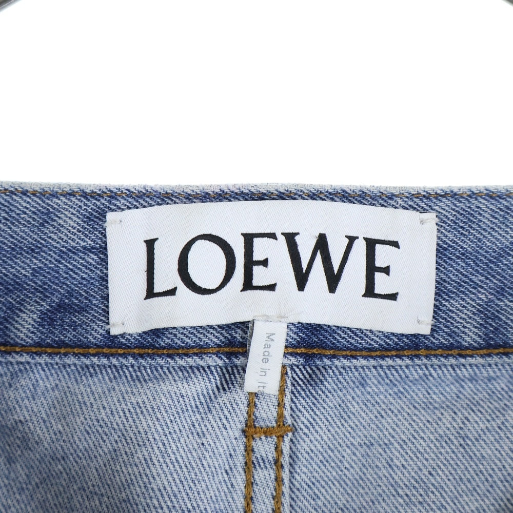 LOEWE(ロエベ) アナグラム ボタンフライジーンズ バギーデニム インディゴブルー H526Y11W59