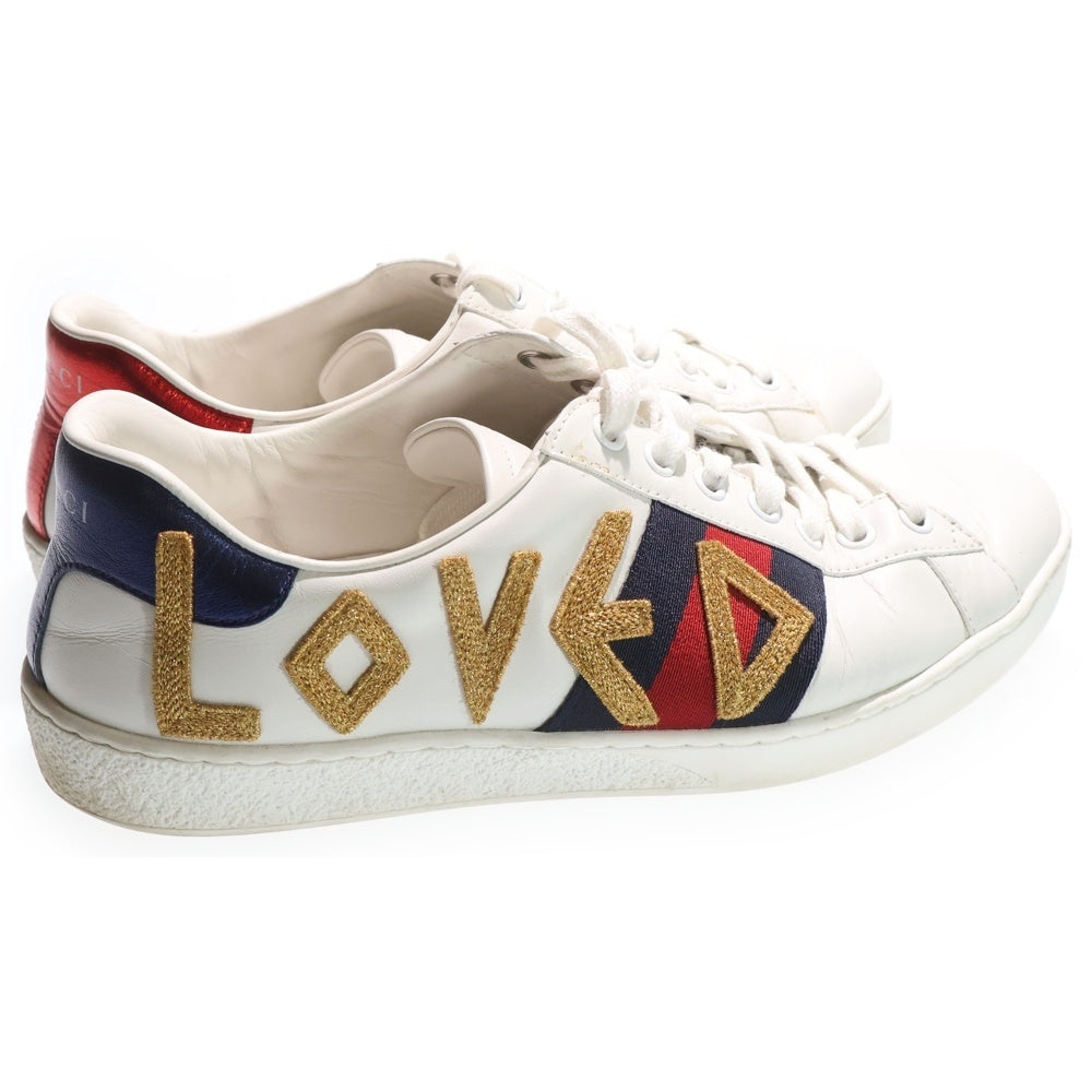 GUCCI(グッチ) エンブロイダリー ローカットスニーカー ホワイト 497090