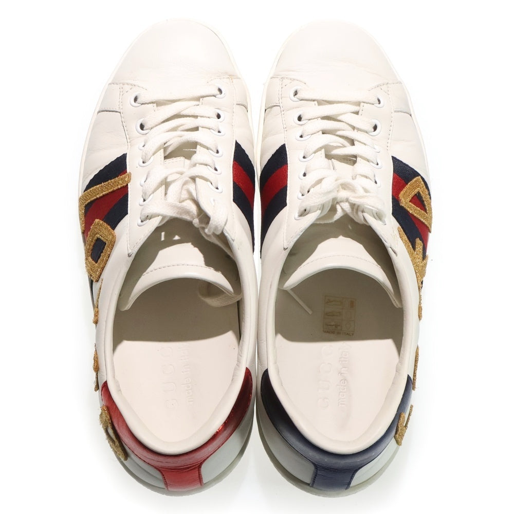 GUCCI(グッチ) エンブロイダリー ローカットスニーカー ホワイト 497090